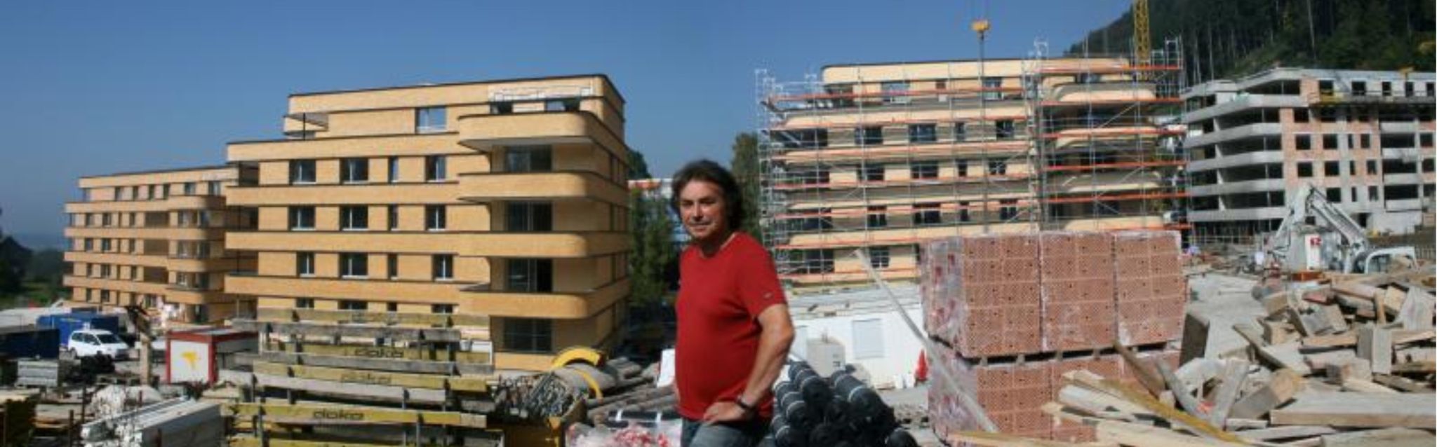 Albert Hagers größtes Projekt: Rund 800.000 Schindeln hat er für das Projekt Neue Seeschanze in Lochau-Tannenbach verlegt.