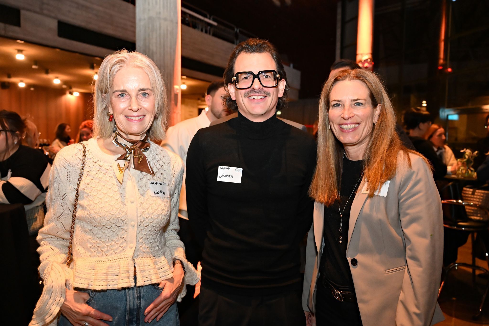 Nutzten die Gelegenheit zum Netzwerken: Martina Hladik (Roomservice), Andreas Klocker und Juliane Zach (beide Hollfelder).