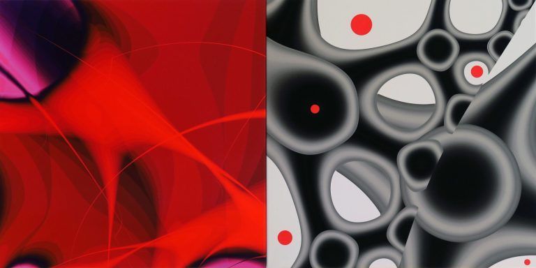 Bild 1 - Bosch Marxx Werner - Cosmic Colors 2, Diptychon, Pigmentdruck auf..., 2023.jpg