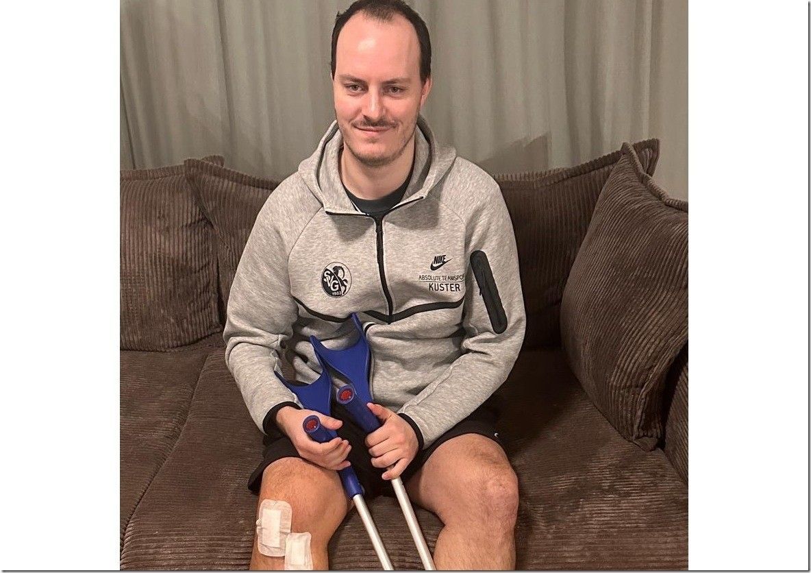 Fabian Harder erlitt einen Schienbeinbruch.