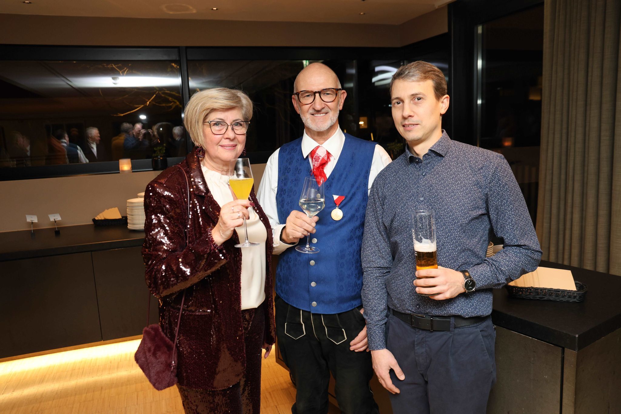 Conny und Karl Oberleiter, Stephan Aberer.
