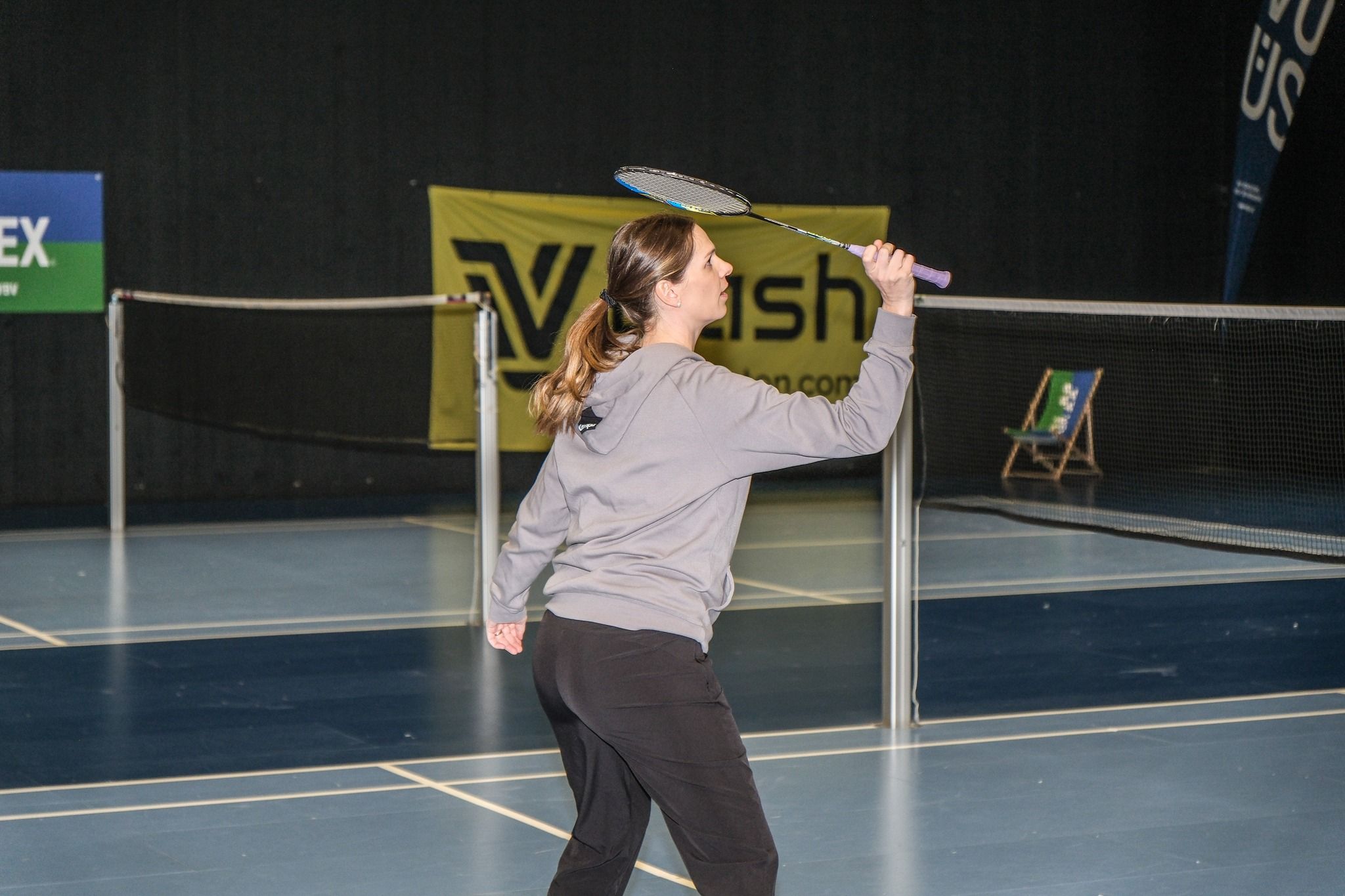 Lisi Obernosterer präsentierte die Sportart Badminton.