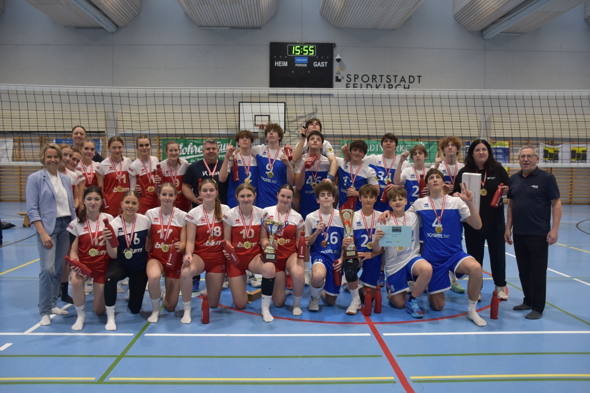 Die Sieger: Höchst Mädchen und Dornbirn Burschen