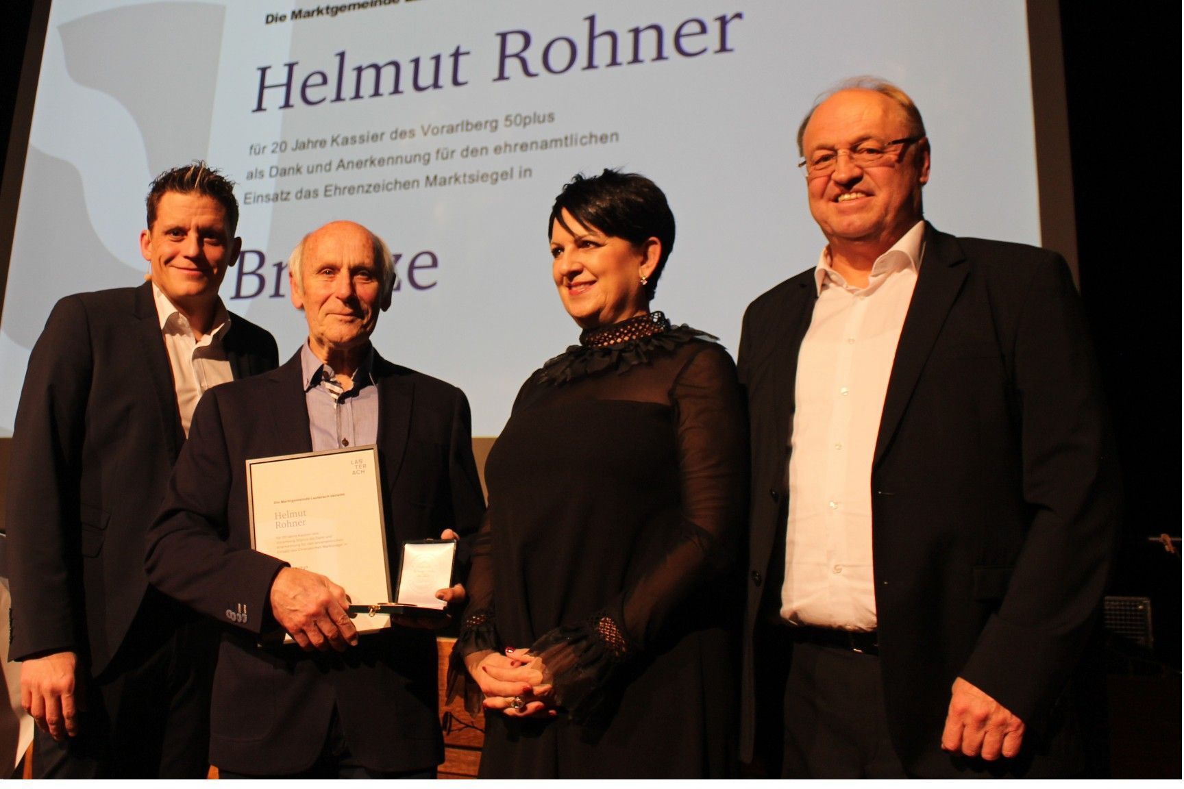 Helmut Rohner, 20 Jahre Kassier des Vereins „Vorarlberg 50plus“ 