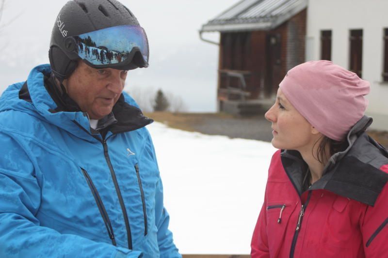 Heike Eder mit Werner im Smalltalk. 