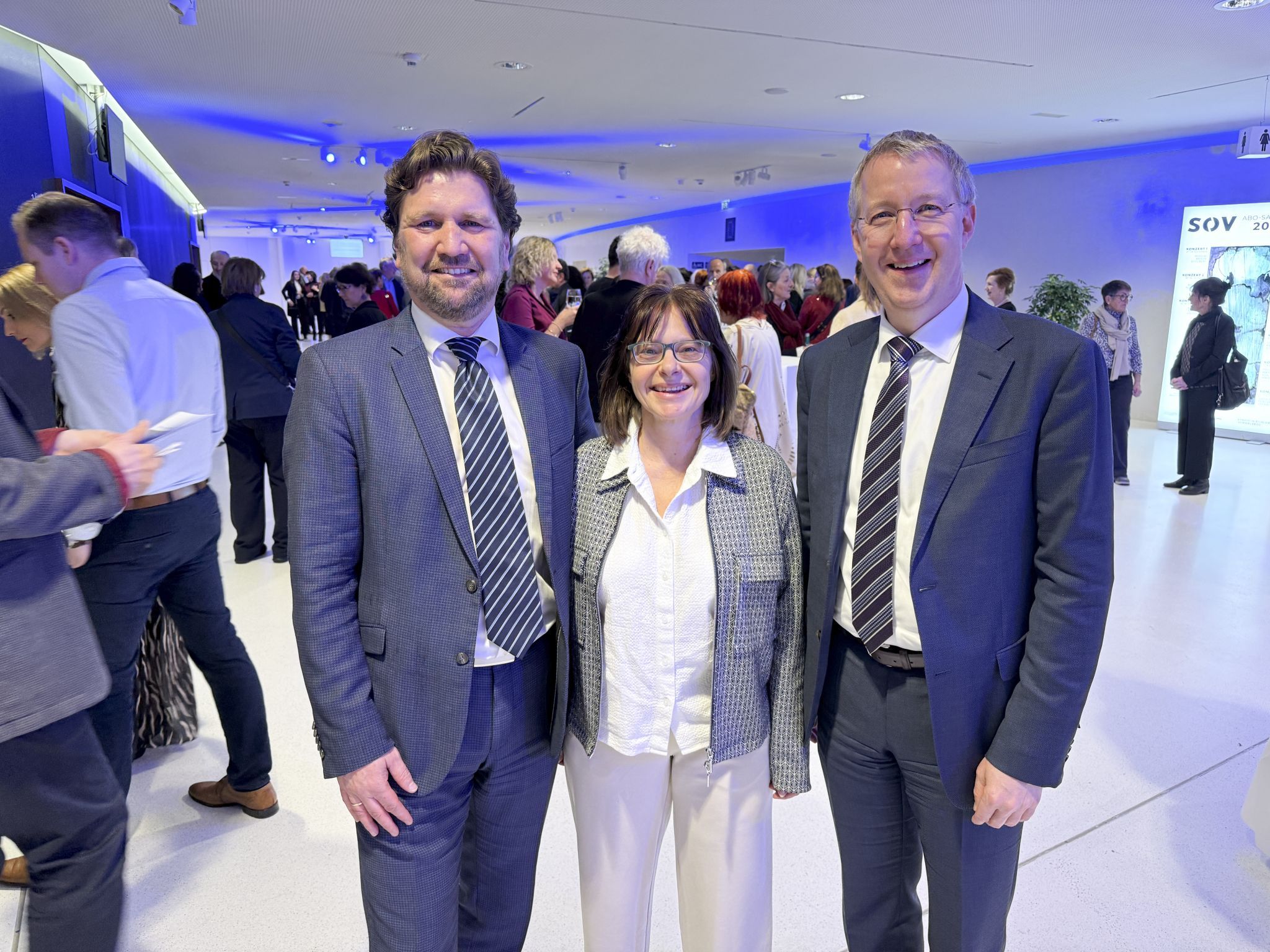 Michel und Susanne Haller mit Stephan Sausgruber beim Bregenzer Hypo Kundenkonzert