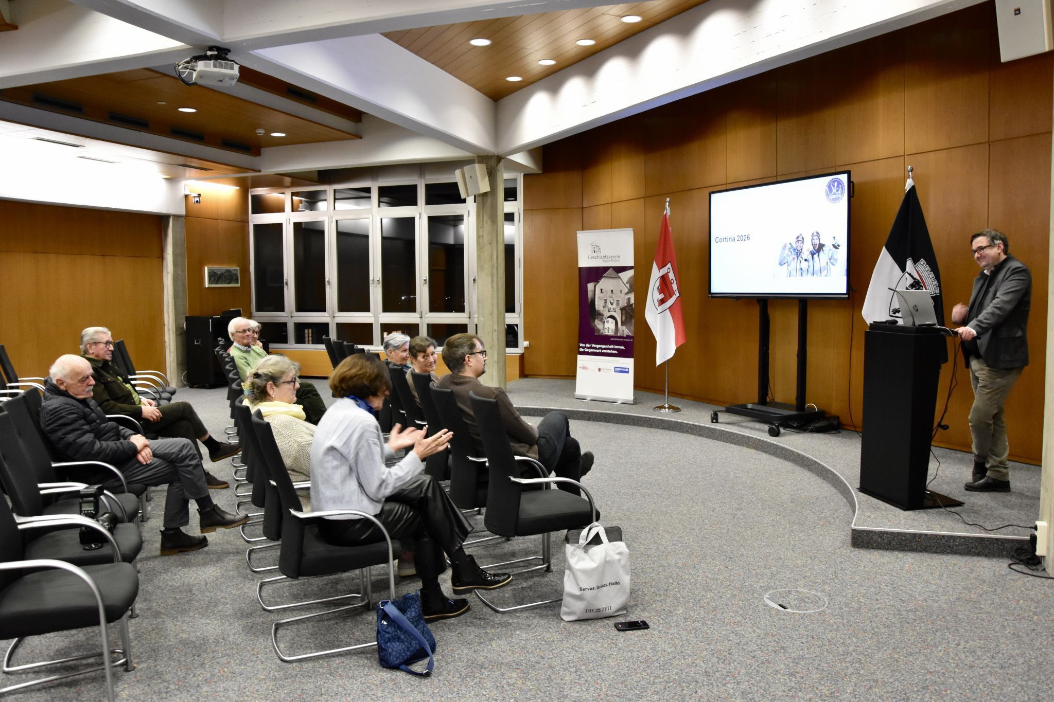 Vortrag von Christof Thöny - Thema: „Olympische Winterspiele – ein Streifzug durch 102 Jahre Geschichte mit Bezügen zu Vorarlberg“.