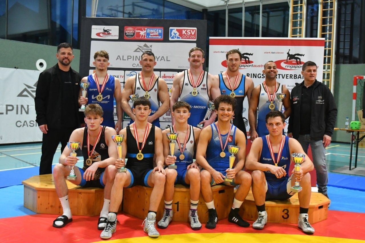 Alle österreichischen Staatsmeister im Greco-Ringen.