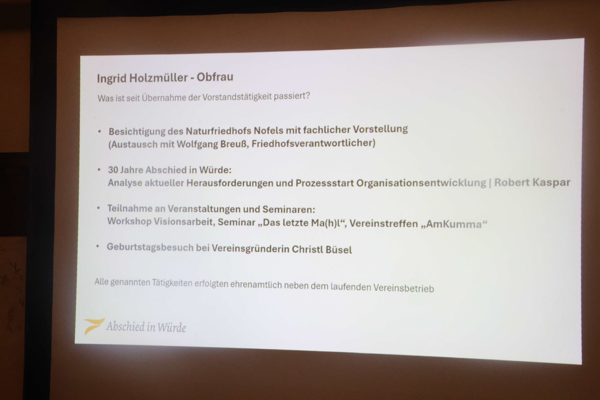 Eindrücke von der 19. Mitgliederversammlung des vereins 