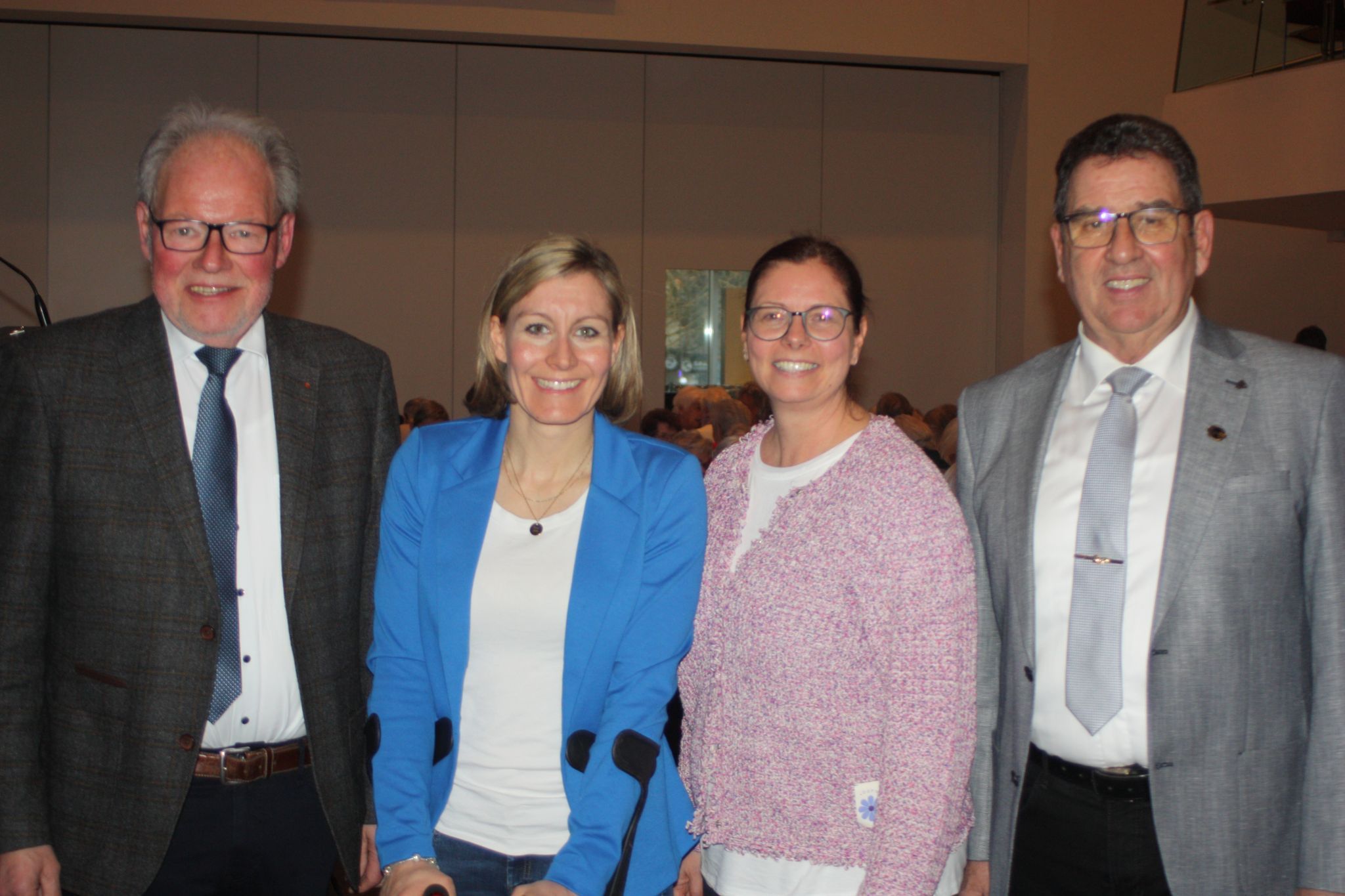 Werner Huber, Heike Eder, Katharina Wöß-Krall, Helmut Jenny im Talk über 50 Jahre Seniorenrunde Rankweil.