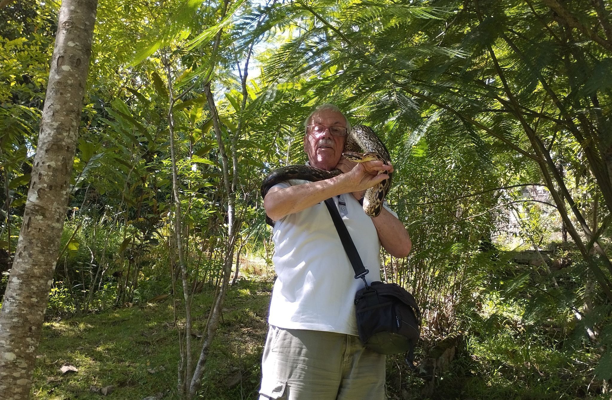 Huber begegnet Tieren immer mit Respekt, so sei ihm noch nie etwas passiert.