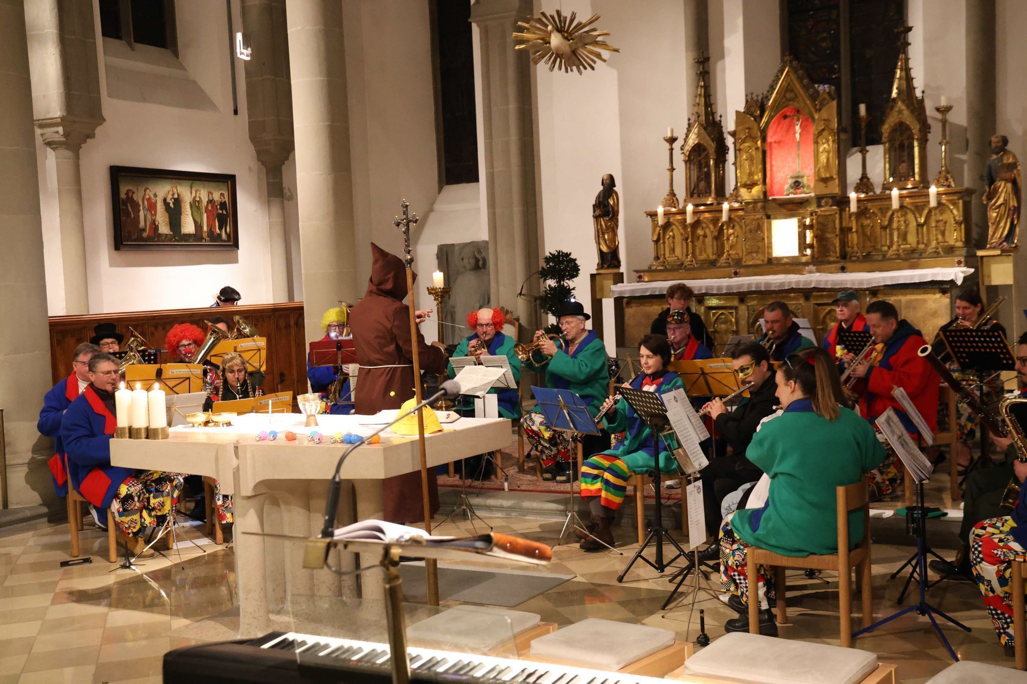 Kapellmeister Jonathan sCheriau leitete eine Abordnung der Stadmusik Feldkirch.