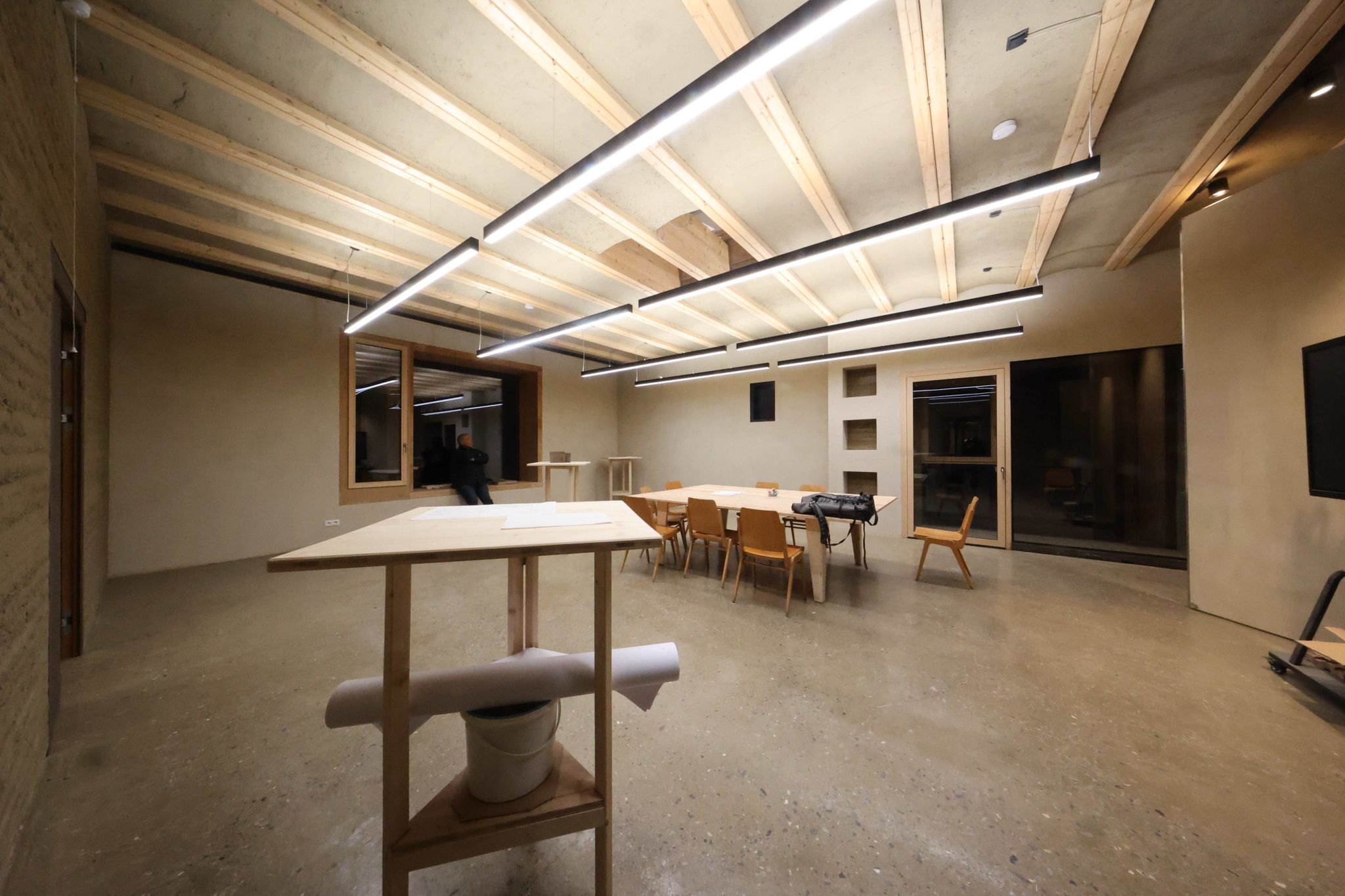 Besprechungsraum im neuen Bürotrakt.