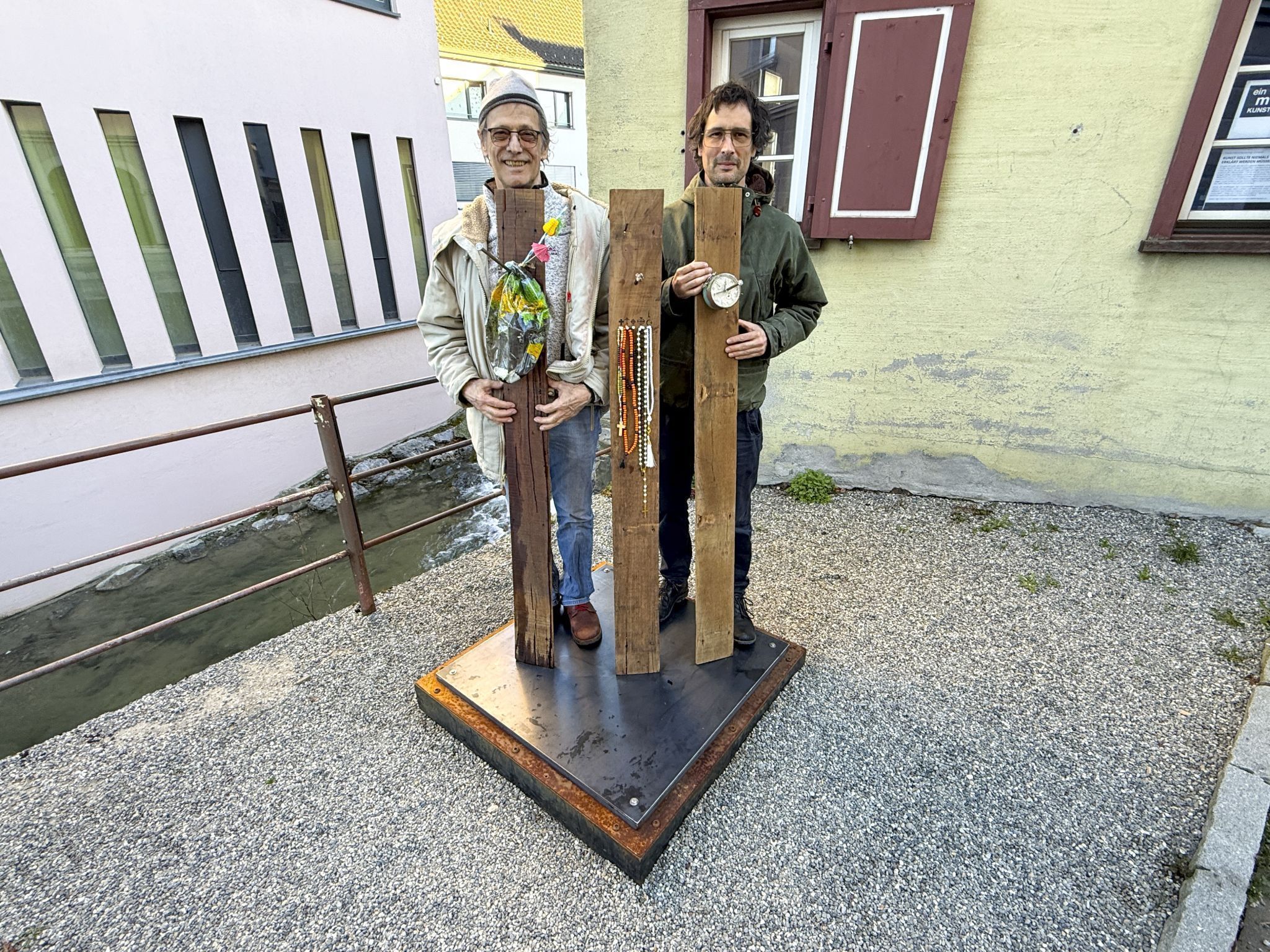 Hugo Schneider und Thomas Hämmerle auf ihrem m2 Kunst