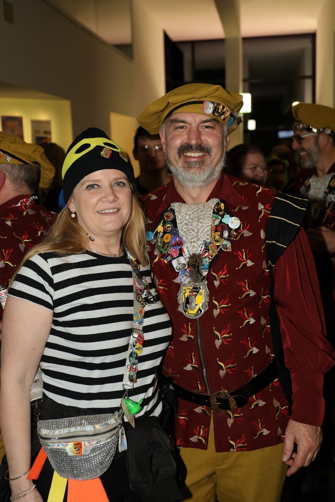 Prinzenpaar vom letzten Fasching: Prinzessin Margot mit Prinz und Komtur Ritter Wolfgang