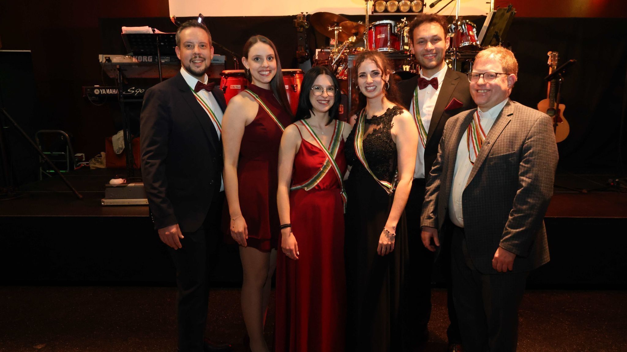 Alteherrensenior Sebastian Steinlechner, Irina Rhomberg, Senior Chiara Tomasini, Organisaatorin Marina Müller, Lucas Lässer und Landesseelsorger Fabian Jochum.