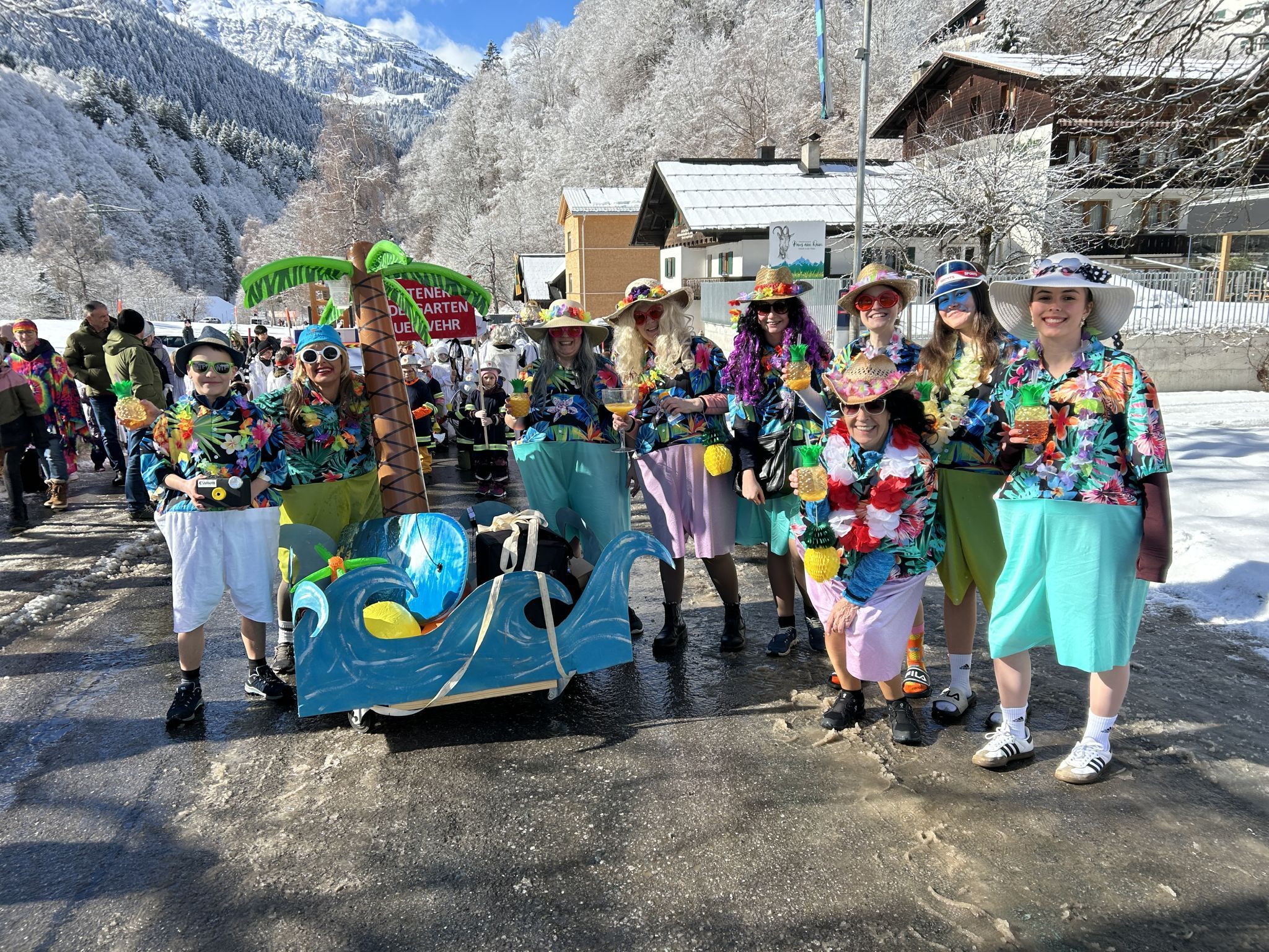 Urlaubsstimmung herrschte bei dieser Gruppe aus Hawai