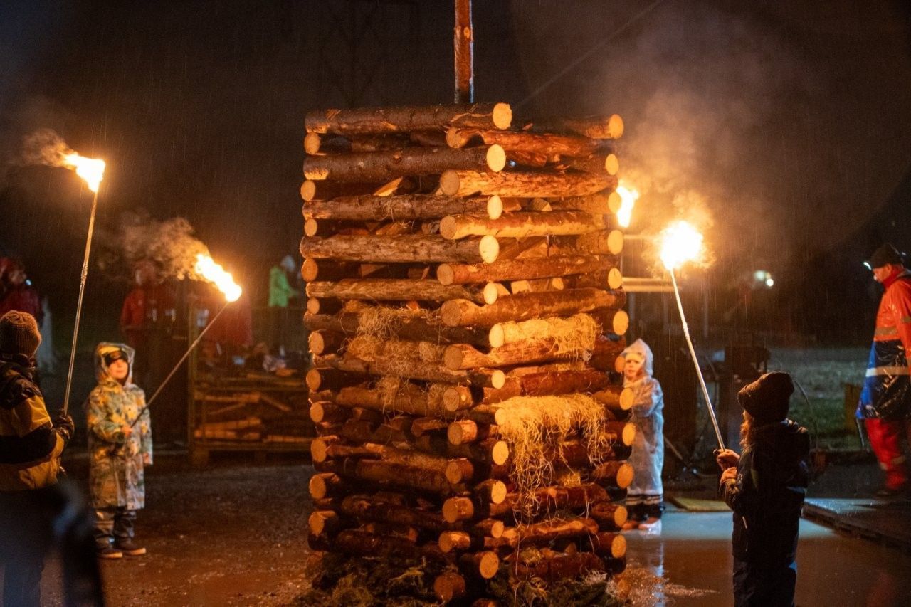 Anzünden des Funken. 