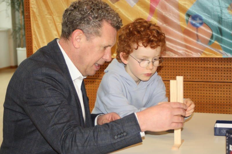 Bernhard Heinzle mit Simon. 