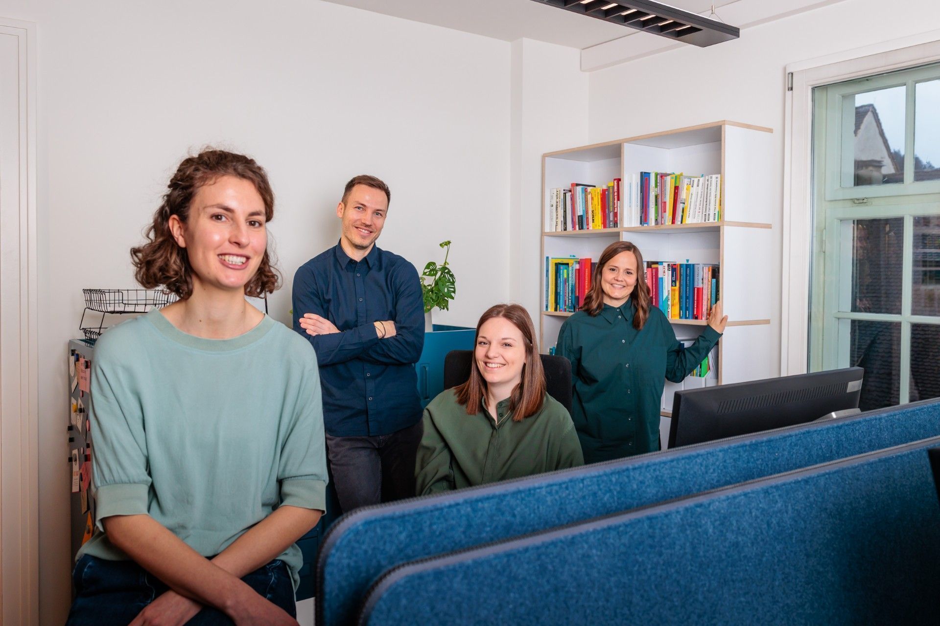Das veicus-Team: (v. l.) Magdalena Sohm, Peter Flatscher, Corina Feuerstein und Angelika Abbrederis. 