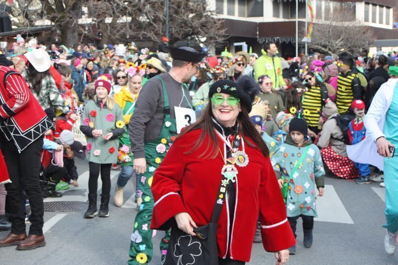 An vorderster Front beim Rankweiler Umzug: Monika Dobler.