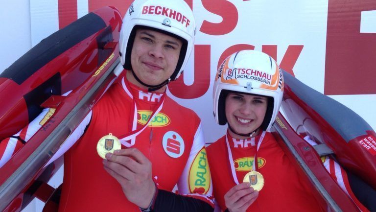 Rodeln Kunstbahn Landesmeister 2013 Jonas Müller, Melina Heinzelmaier RC Sparkasse Bludenz