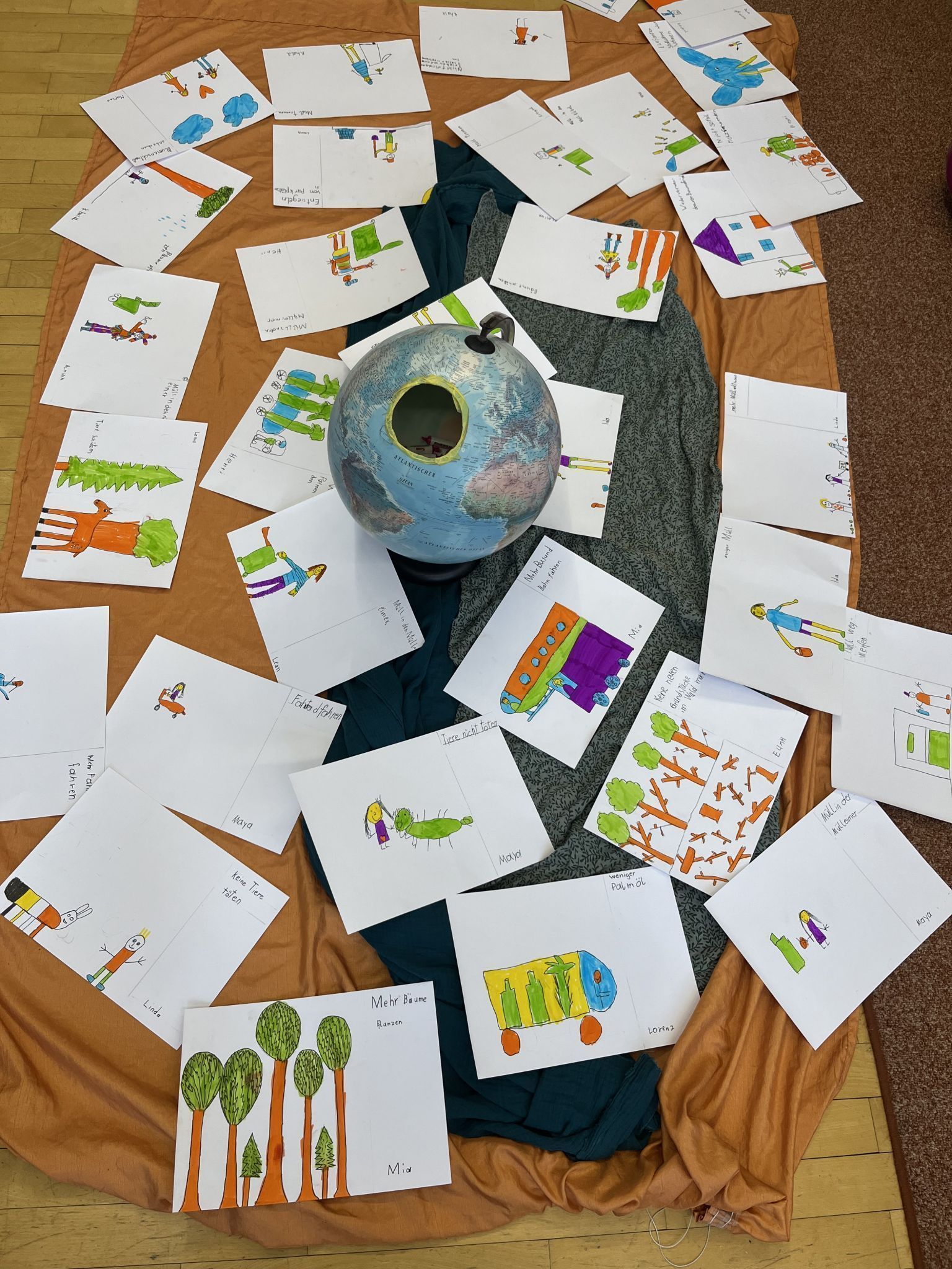 Die fertigen Bilder wurden an die Projektkoordinatorin übergeben.