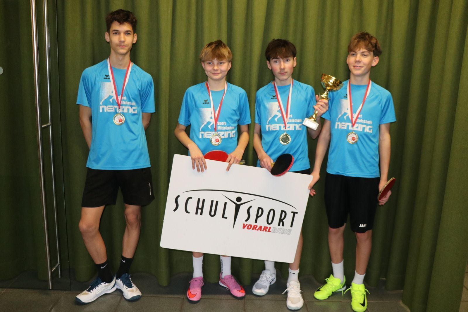 SMS Nenzing holt sich den Landessieg im Tischtennis.PRIVAT