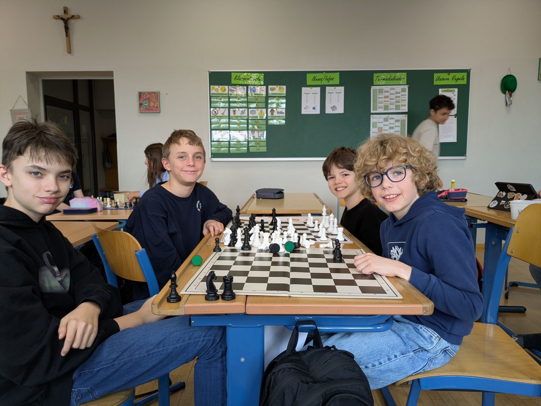 Dian, Justus, Albin und Jonas wollen ein gutes Ergebnis einfahren. 