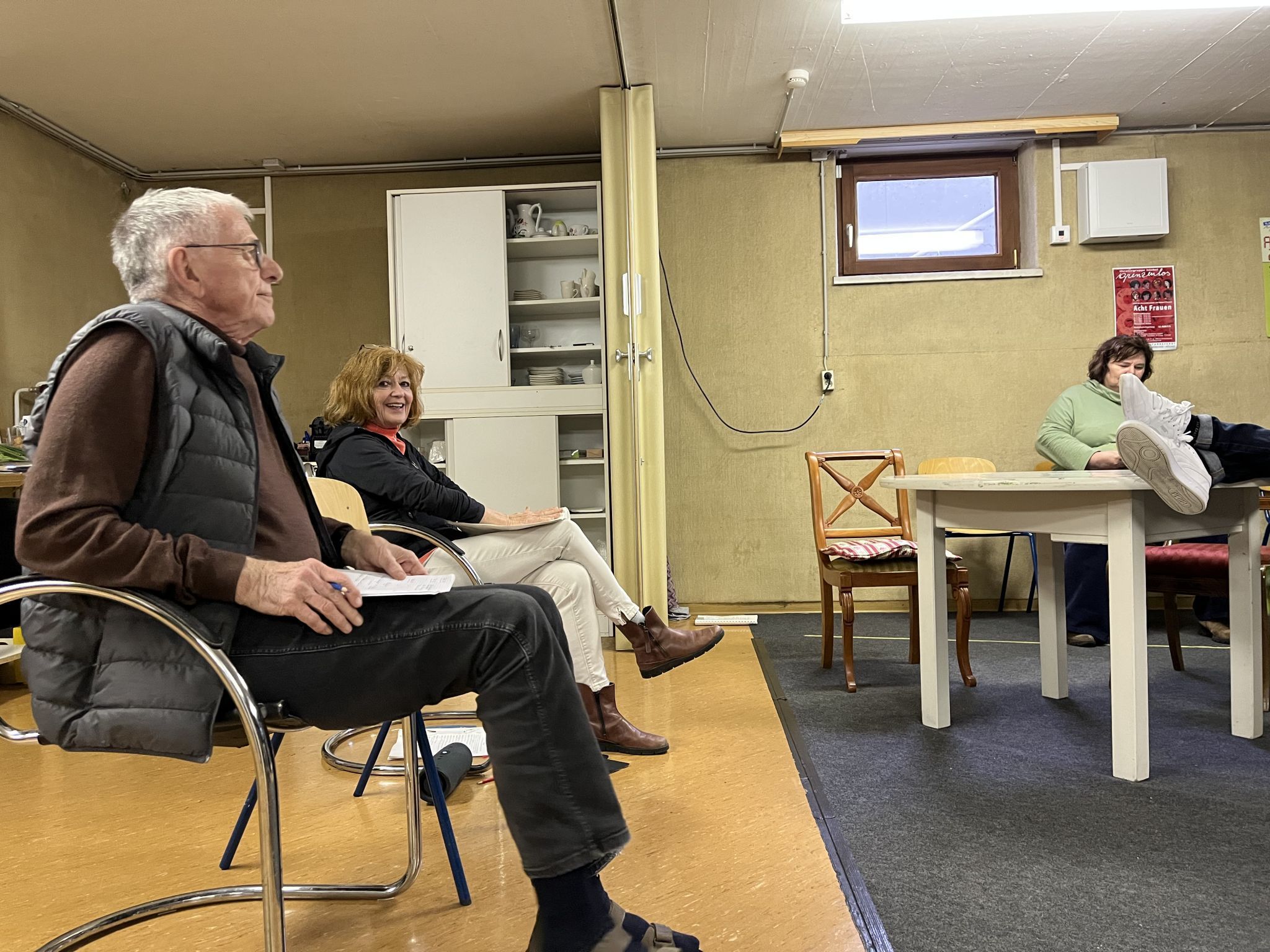 Eindrücke von den Proben im Raum unter der Höchster Josefskapelle.