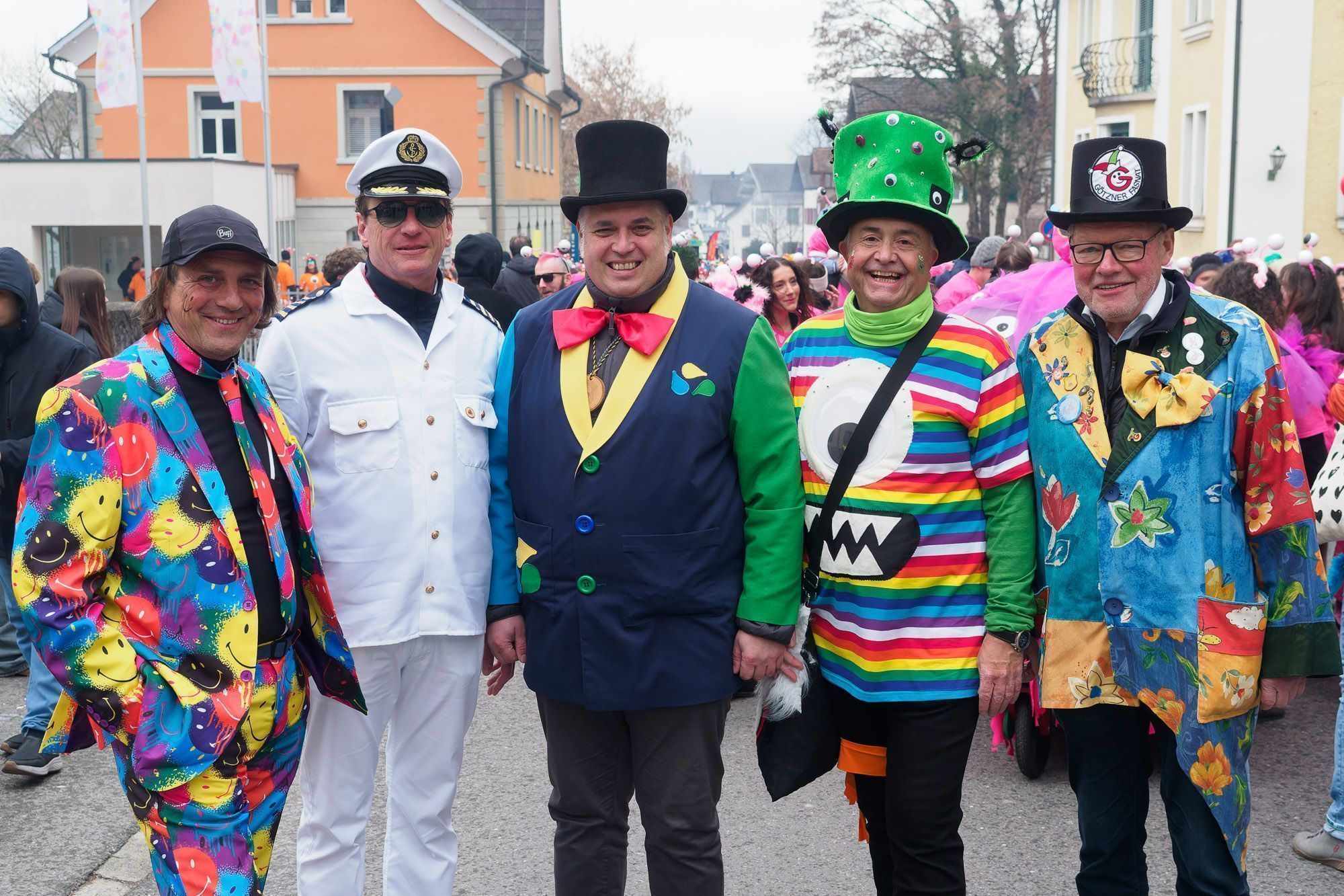 Bürgermeister der Kummenbergregion, Gerd Hölzl, Markus Giesinger, Daniel Schuster, Manfred Böhmwalder und Altbürgermeister Werner Huber                         Daniel