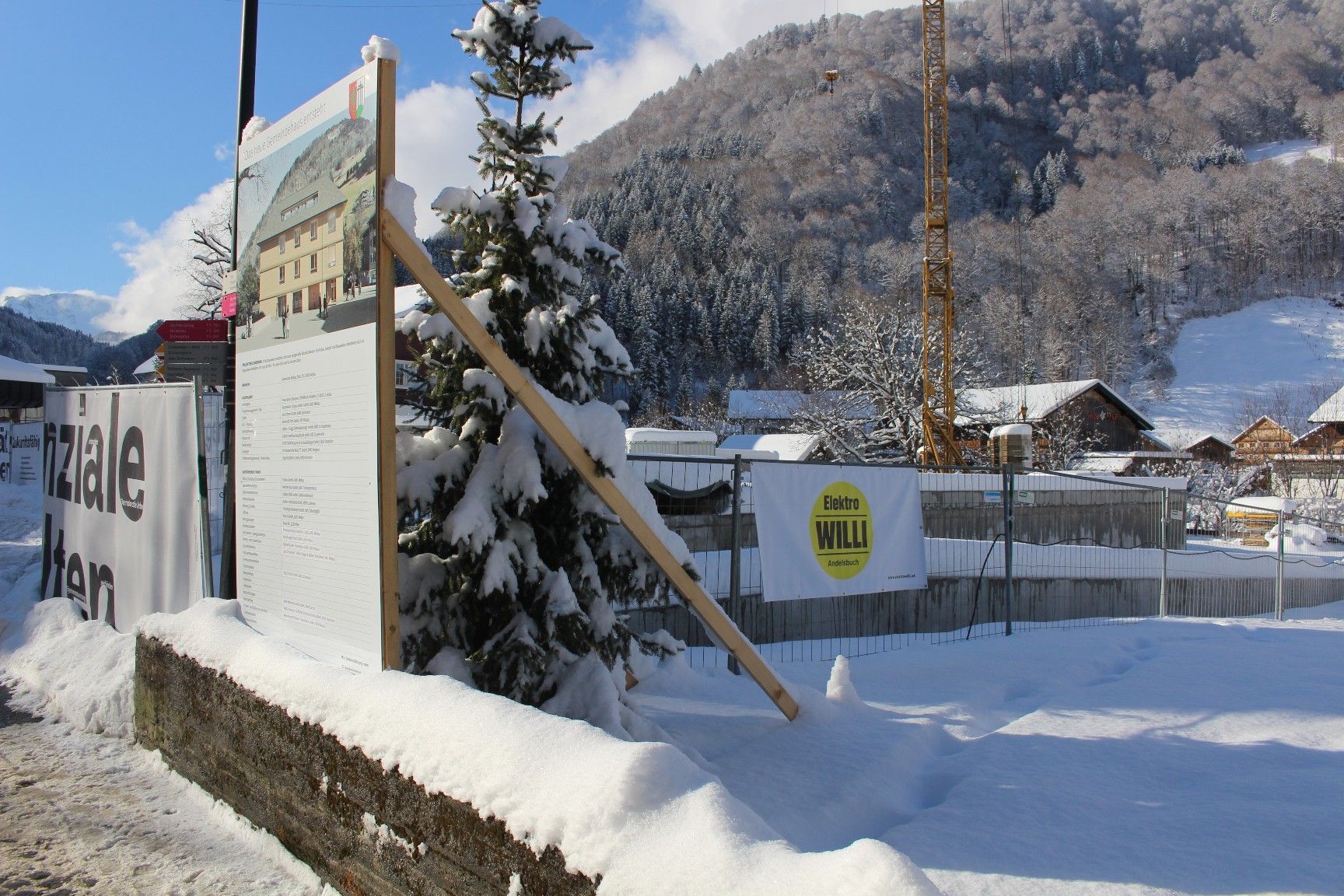 Auf der Mellauer Großbaustelle ist kurzzeitig 