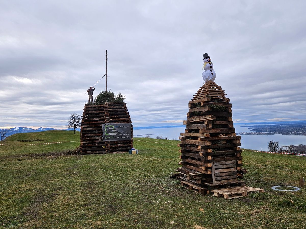 Impressionen vom Funkenabbrennen in Lochau am See und am Berg (Bildergalerie)