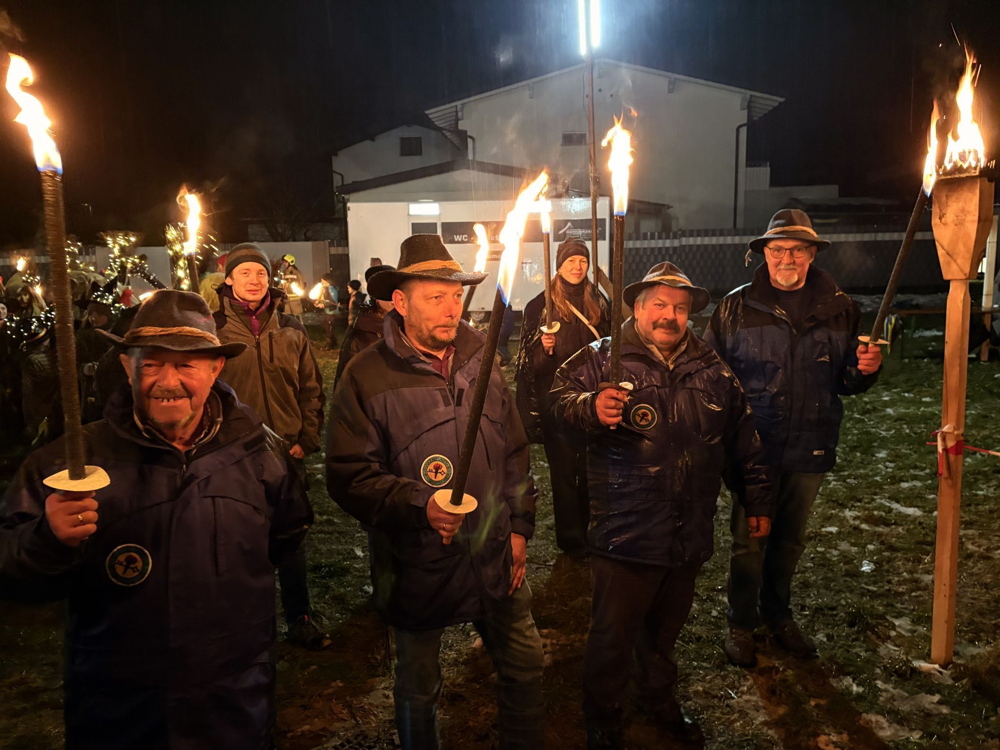 Fackeleinzug vor dem Funkenabbrennen in Gantschier
