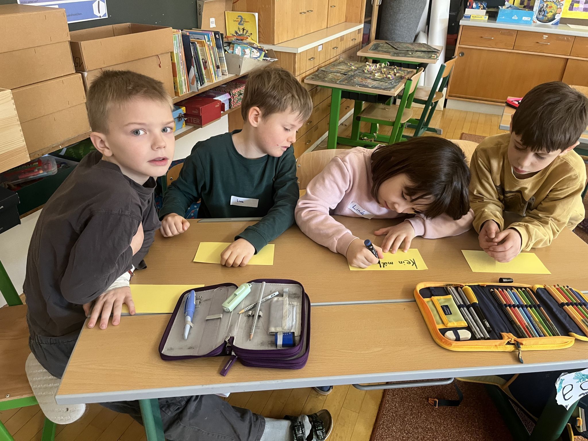 In Gruppen sammelten die Schülerinnen und Schüler Ideen zum Thema Umwelt.