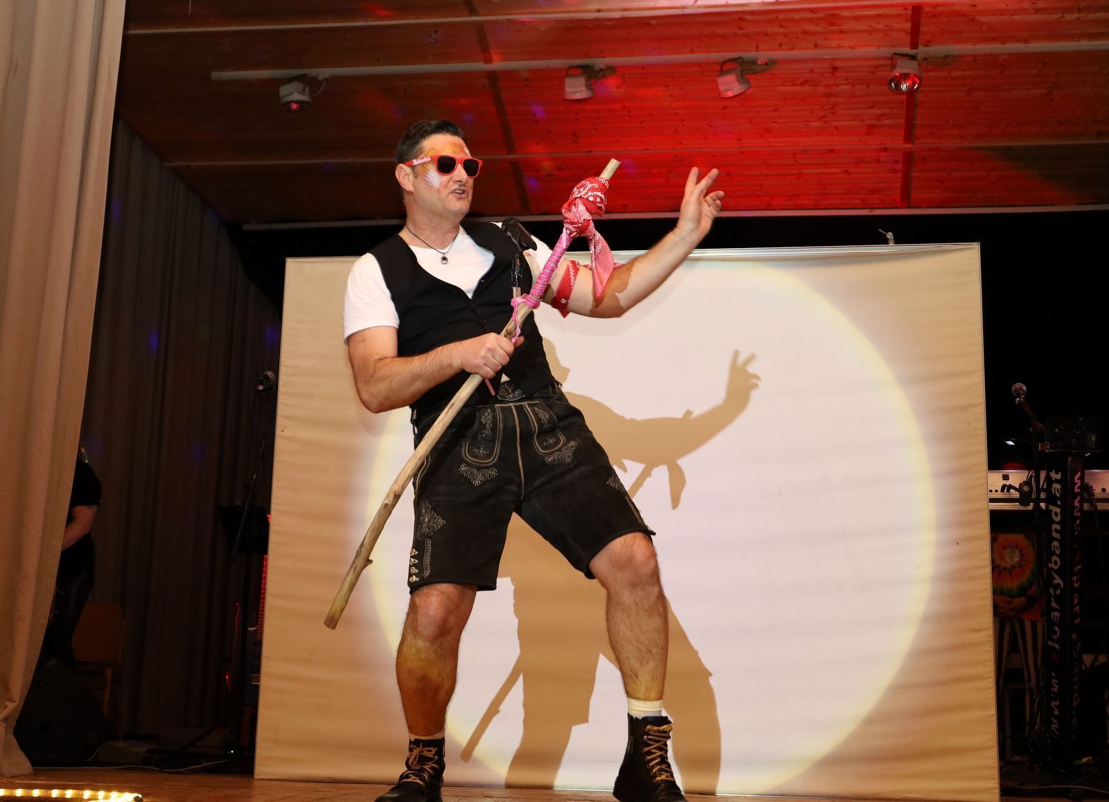 Stefan Pienz von den Bäumlern bei der Mitternachtsshow 