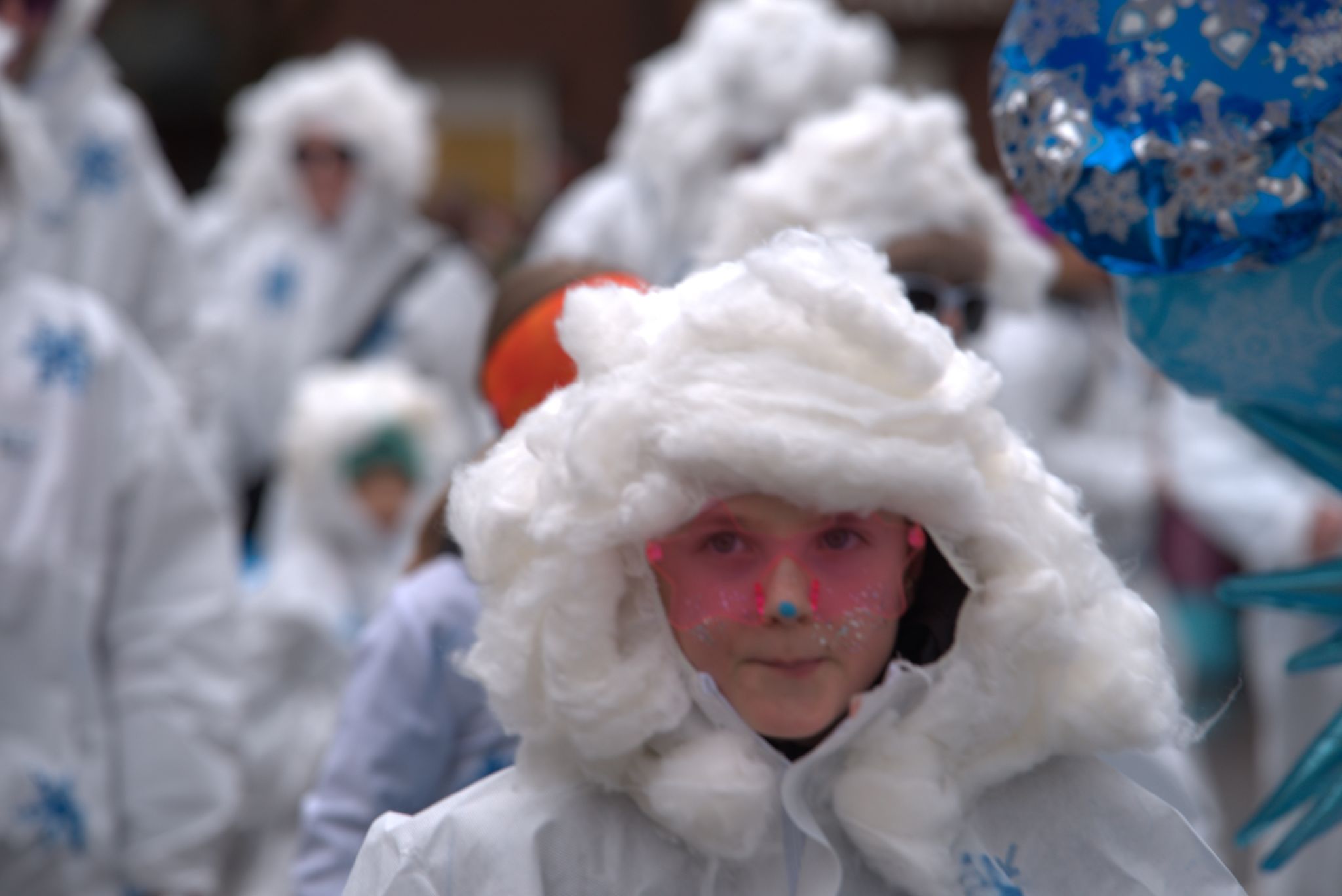 Die Schneeflocken vom Skiclub Hirschberg Langen starteten mit allen Abteilungen auf die Strecke. 