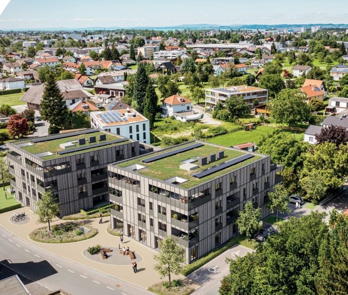 So wie auf dieser Visualisierung wird sich das Projekt „Wohnen im Klosterquartier“ präsentieren.