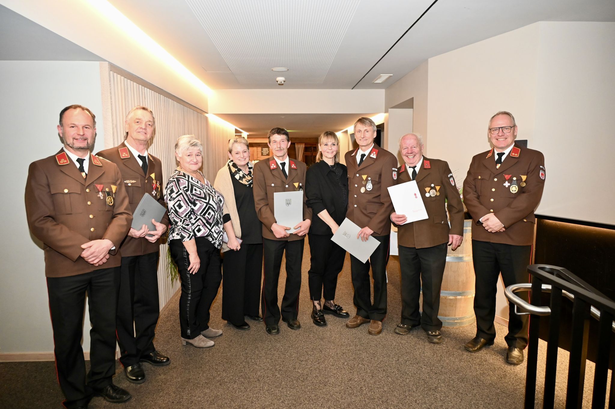 Jürgen Dünser, Stefan Mörtlitsch, Eugen Burtscher und Klaus Dietrich wurden geehrt.