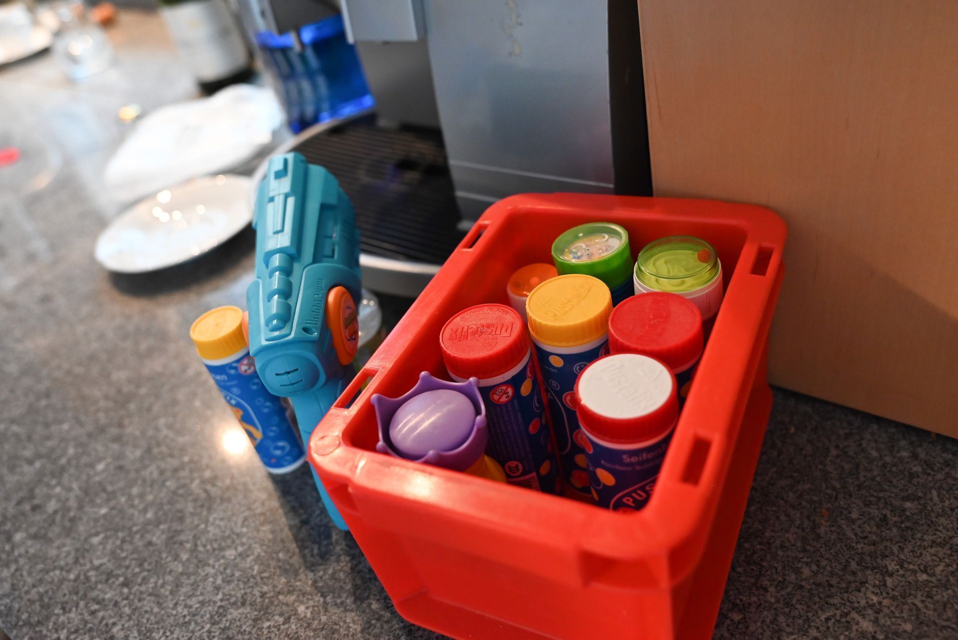 Seifenblasenproviant darf für den Tag nicht fehlen. 