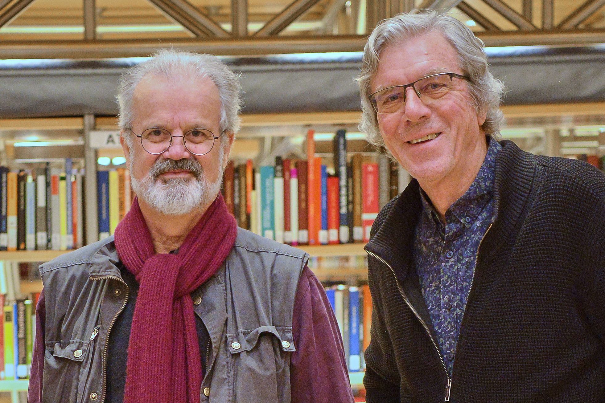 Autor Franz Kabelka und Psychiater Albert Lingg sprechen über Kabelkas neuen Roman “Absolute Bettruhe”. (Foto: Vorarlberger Landesbibliothek)