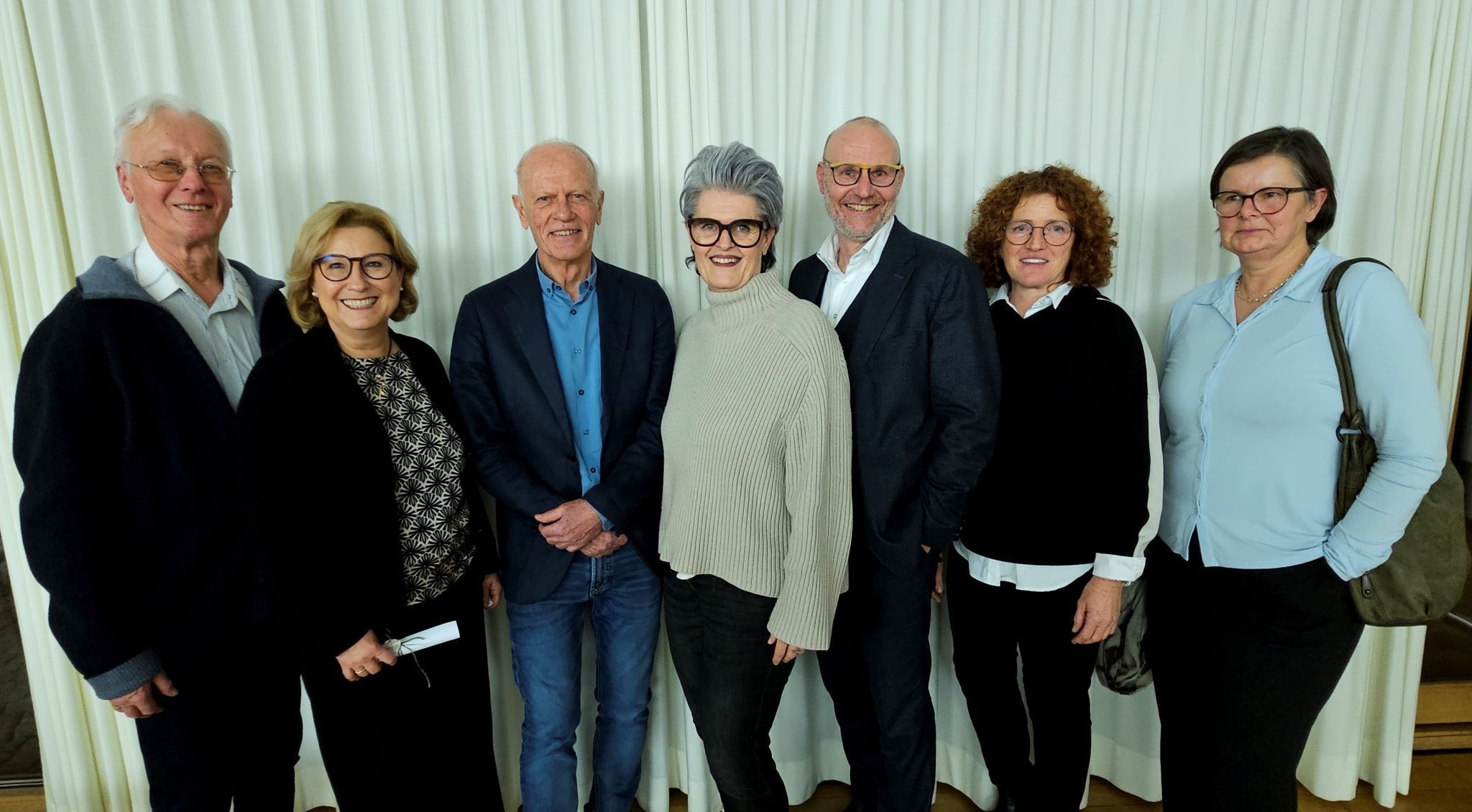 Der neu gewählte Vereinsausschuss des Krankenpflegevereines Lochau mit Wolfgang Bernhard, Sabine Langegg, Obmann Claus Hörburger, Klaudia Forster, Bruno Breuss, Klaudia Wüstner und Monika Pichler, im Bild von links.