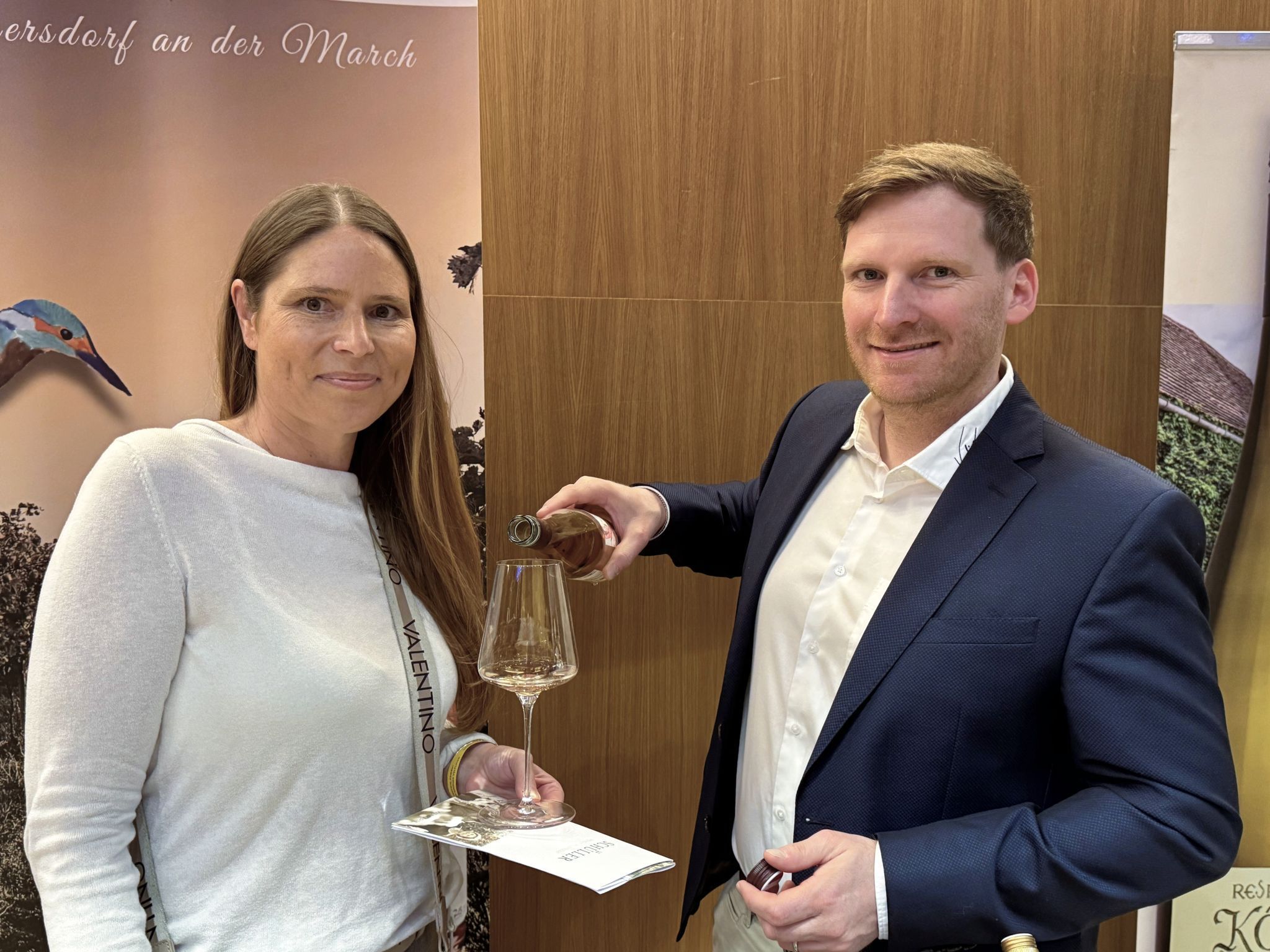 Sabrina mit Winzer Ernst Andreas Kiesling (Weingut Kiesling)