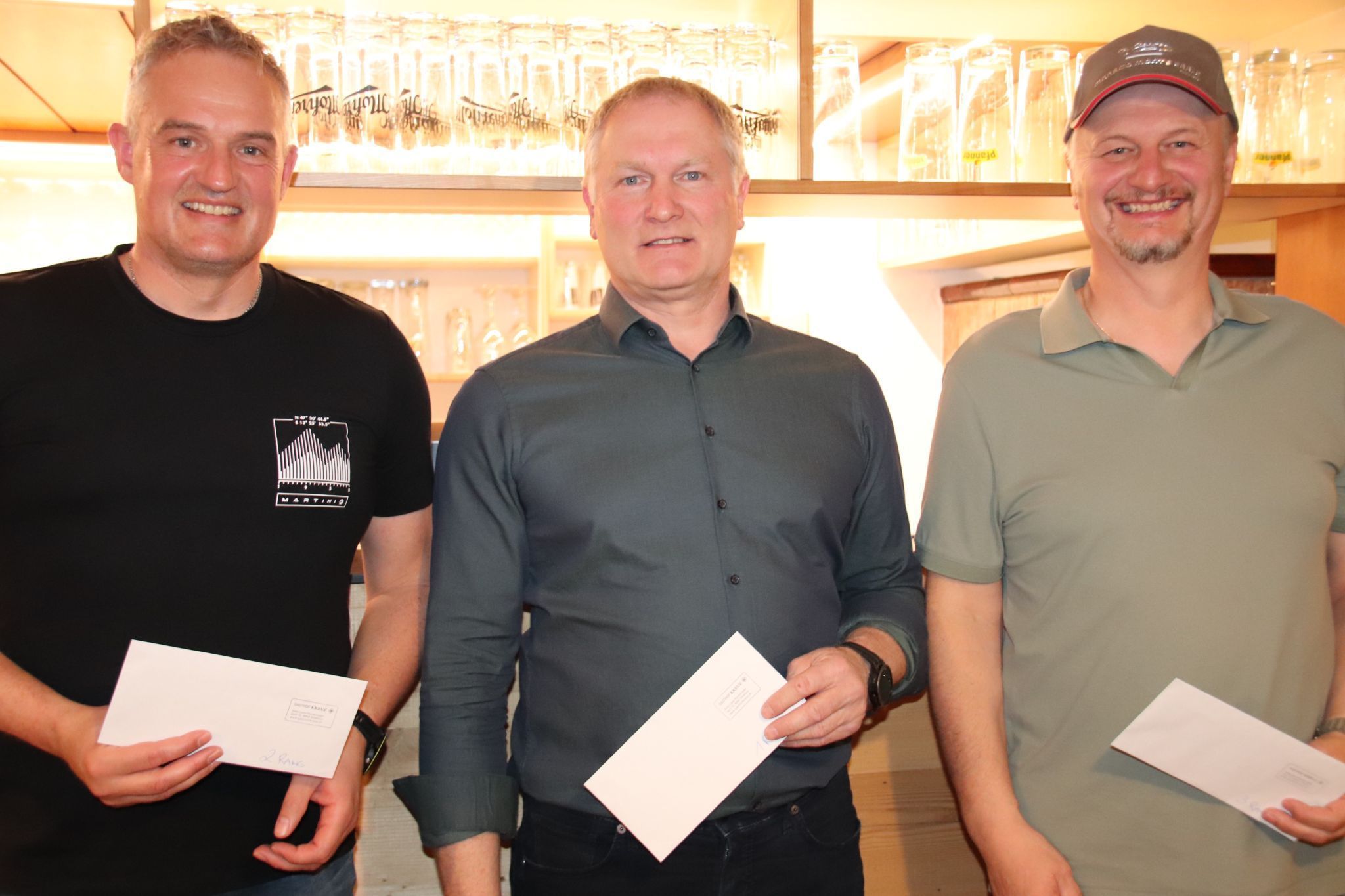 Erfolgreiches Trio: Christian Marolt, Obmann Elfried Winder und Kassier Johannes Böhler.