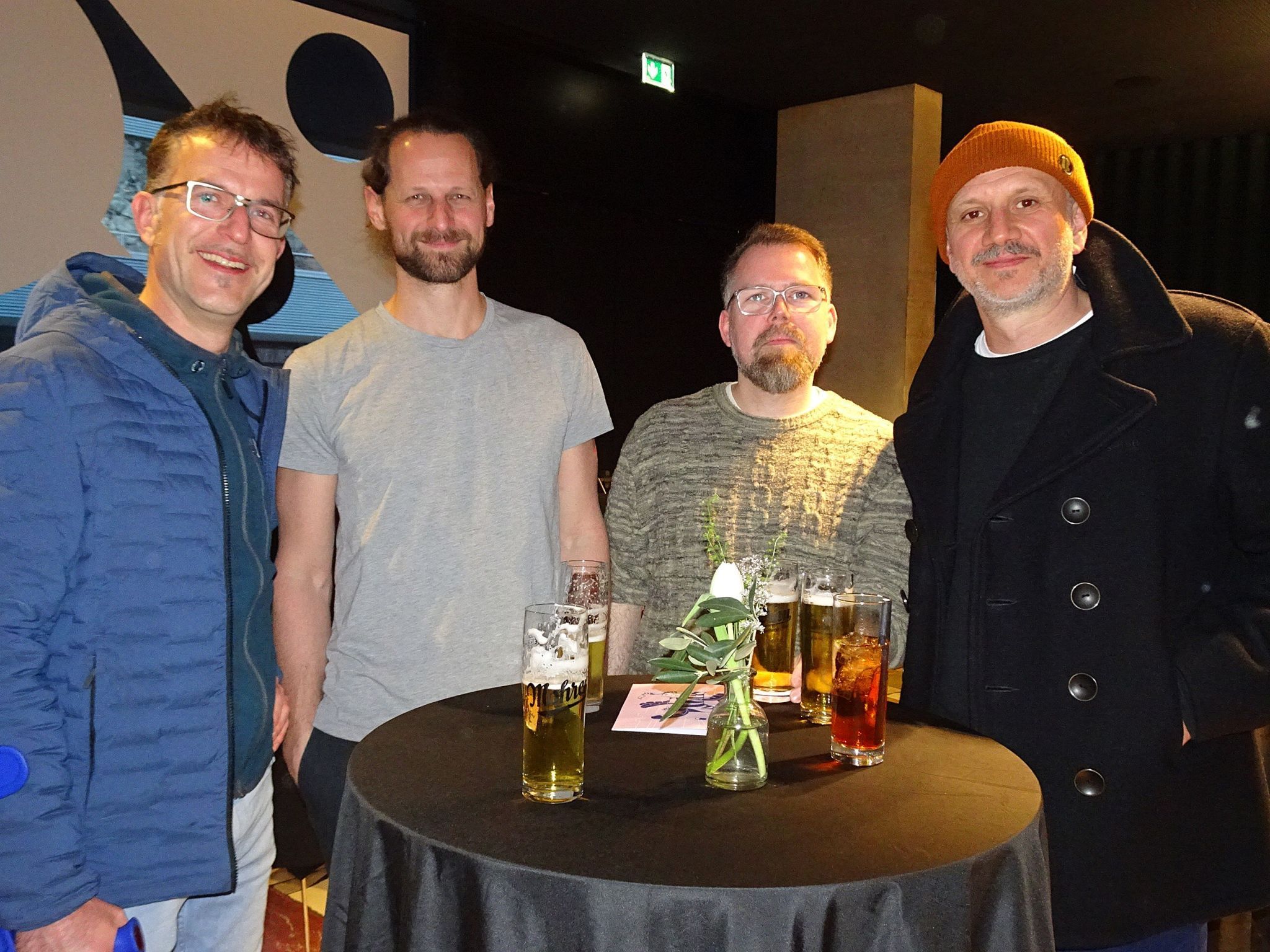 Roland Maria Reininger, Christoph Pallinger, Clemens Hinteregger und Darko Todorovic bei der Präsentation der neuen Ausgabe des Stadtmagazins. 