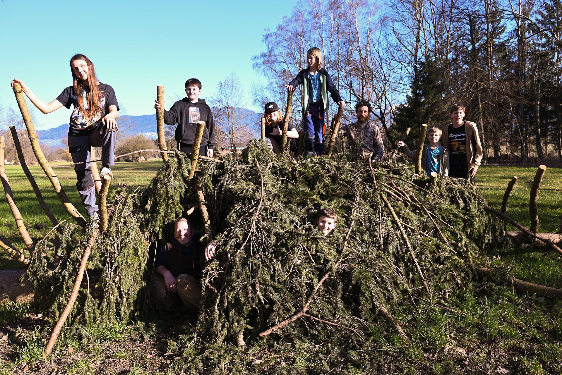 Die Waldläufer-Bande erforscht alle zwei Wochen die Lustenauer Natur mit all seinen Besonderheiten. 
