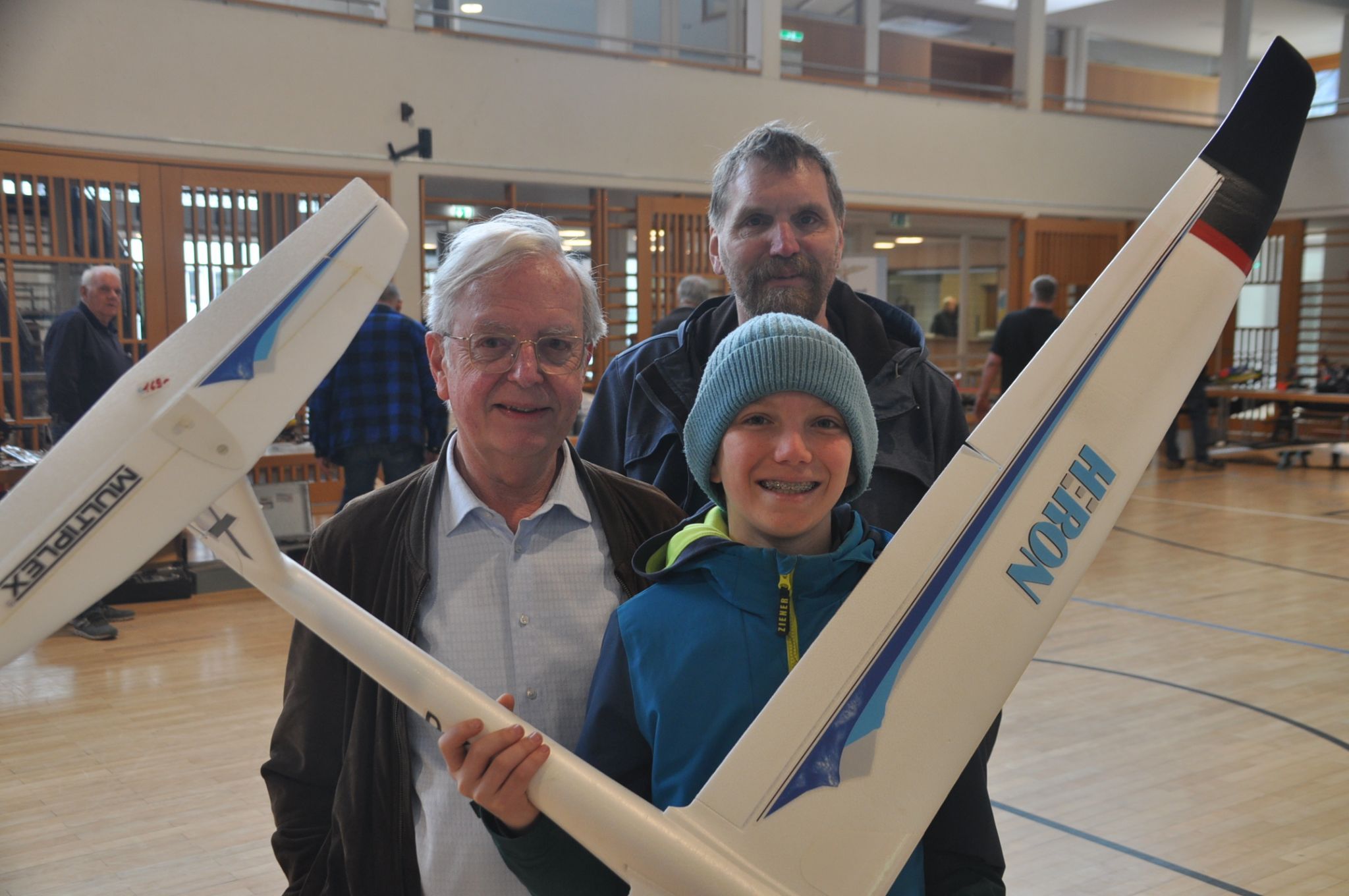 Drei Generationen: Opa Hans Getzner, Vater Andreas Hotz, Enkel Samuel Getzner