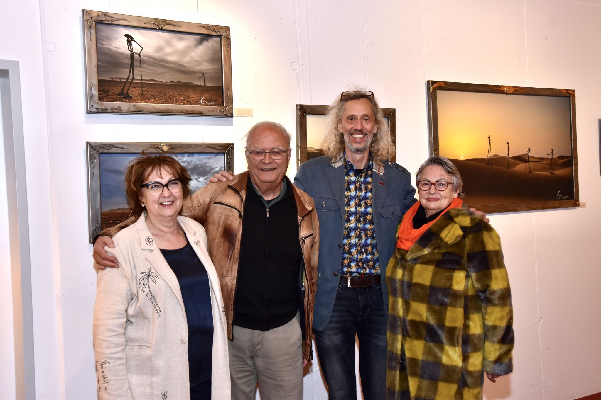 Galeristin Sigrid Fritsche, Roland Hilbrand, Künstler Marcel Dengel und Anita Hilbrand