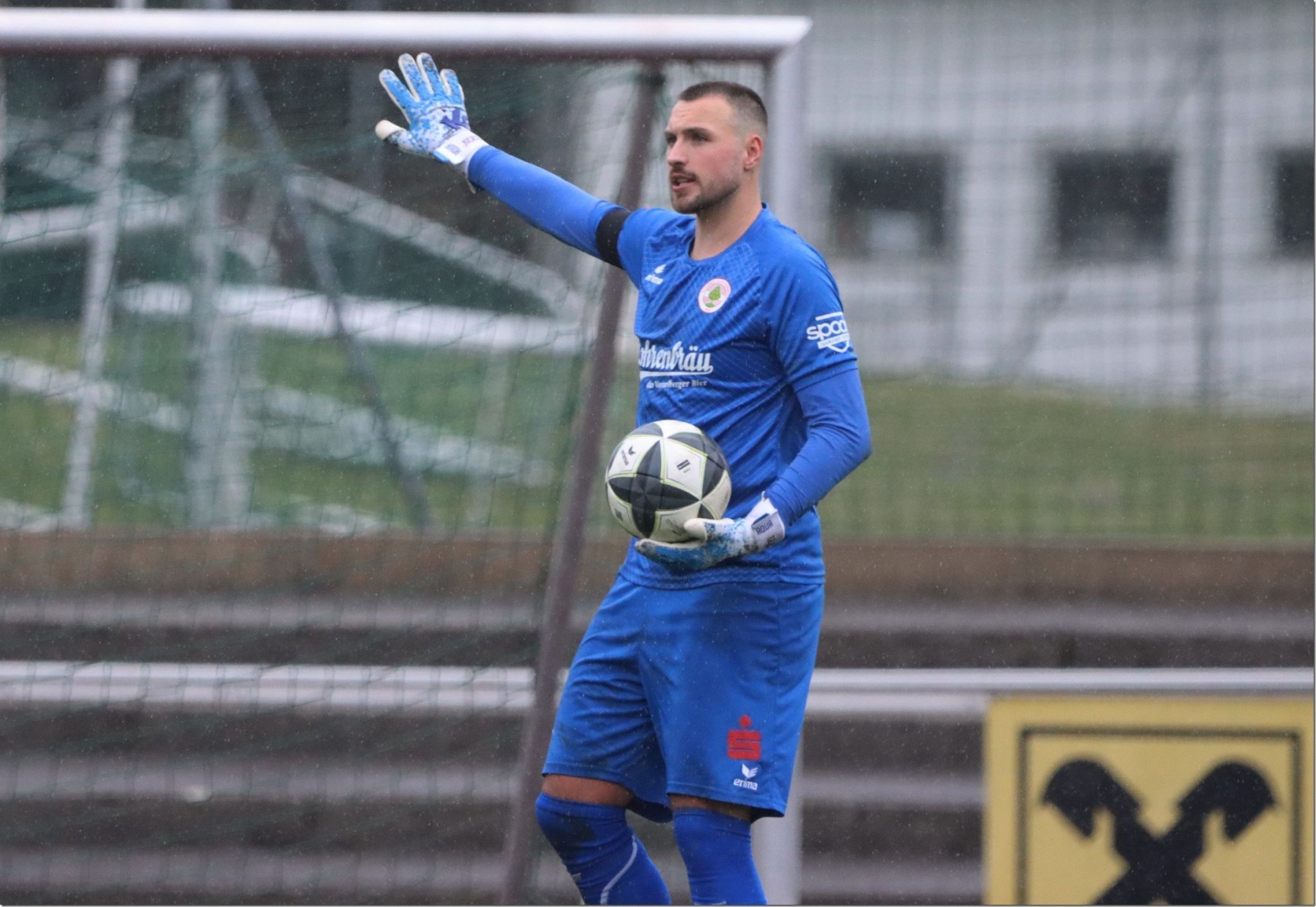 FC Dornbirn Keeper Raphael Morscher will seinen Kasten rein halten.