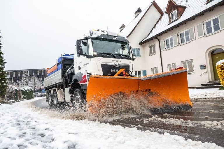 So hielt der Wintereinbruch die Dornbirner Straßenmeisterei auf Trab